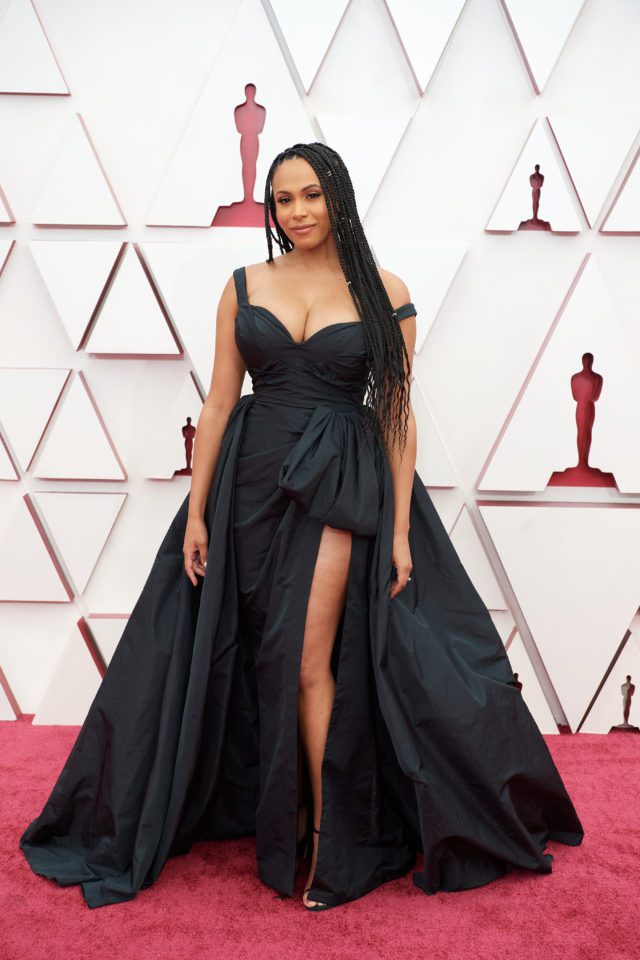 Nicolette Robinson arrives on the red carpet of The 93rd Oscars® at Union Station in Los Angeles, CA on Sunday, April 25, 2021.