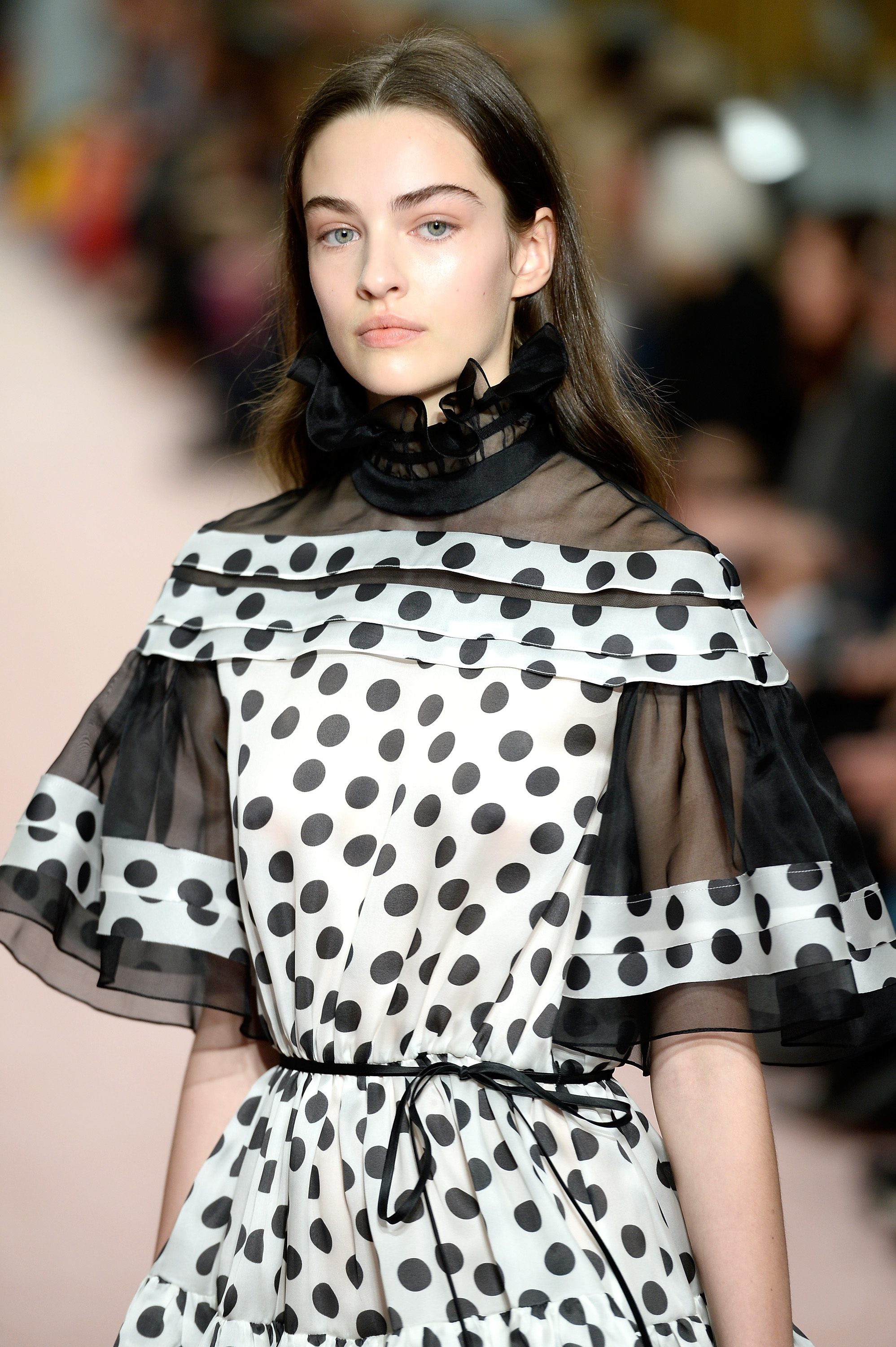 NEW YORK, NY - SEPTEMBER 10:  A model walks the runway for Carolina Herrera during New York Fashion Week: The Shows on September 10, 2018 in New York City.  (Photo by Fernanda Calfat/Getty Images for NYFW: The Shows)