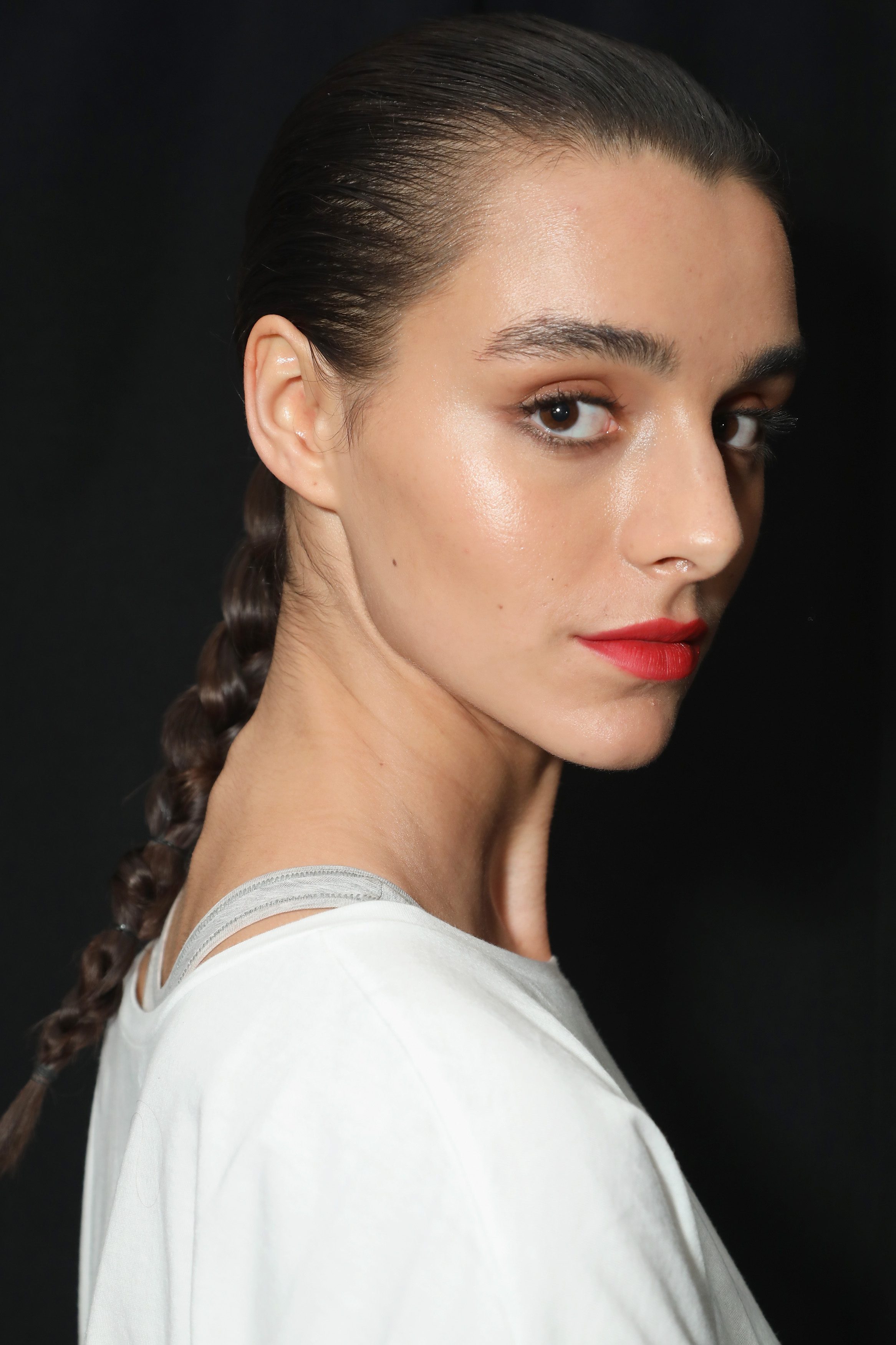 NEW YORK, NY - SEPTEMBER 07:  A model poses backstage for TRESemme At Cushnie during New York Fashion Week on September 7, 2018 in New York City.  (Photo by Anna Webber/Getty Images for TRESemme)