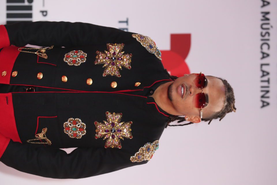 PREMIOS BILLBOARD DE LA MòSICA LATINA 2020 -- Pictured: Ozuna on the red carpet at the BB&T Center in Sunrise, FL on October 21, 2020 -- (Photo by: Aaron Davidson/Telemundo)