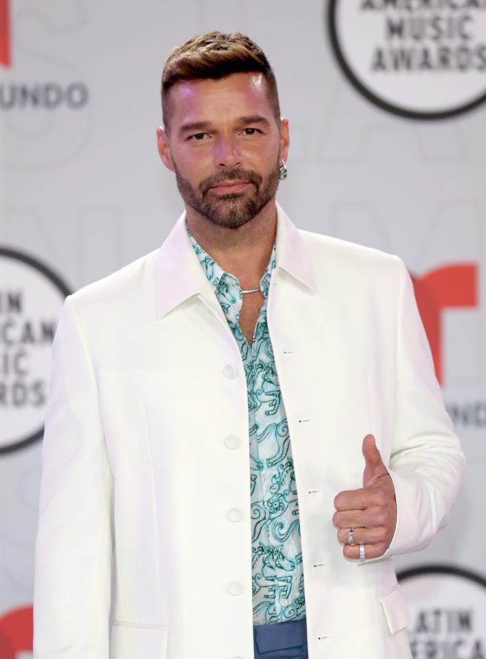 2021 LATIN AMERICAN MUSIC AWARDS -- "Red Carpet" -- Pictured: Ricky Martin at the BB&T Center in Sunrise, FL on April 15, 2021 -- (Photo by: Aaron Davidson/Telemundo)