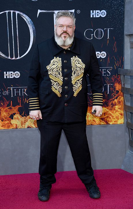 NEW YORK, NEW YORK - APRIL 03: Kristian Nairn attends the "Game Of Thrones" Season 8 Premiere on April 03, 2019 in New York City. Dimitrios Kambouris/Getty Images/AFP