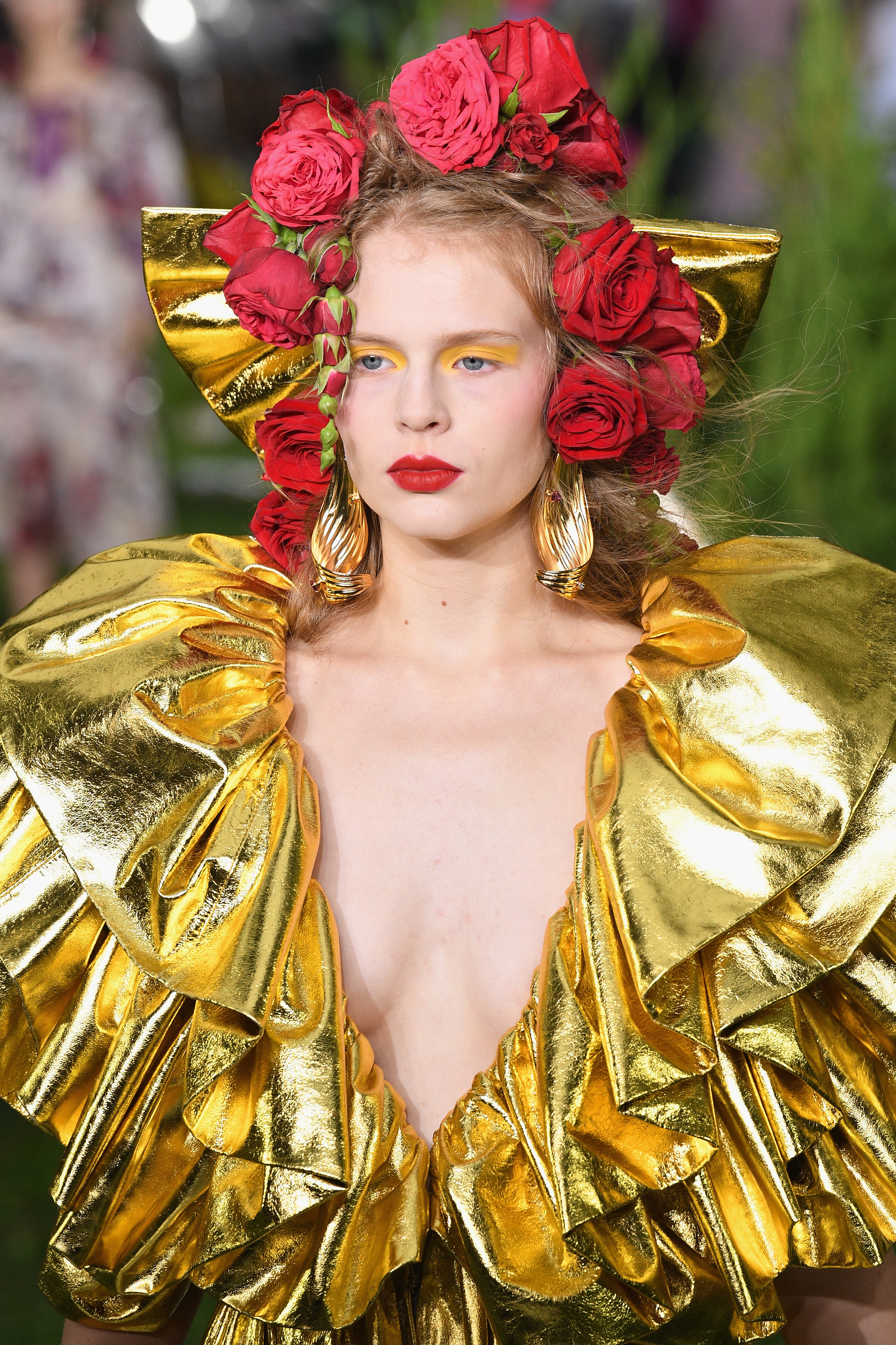 NEW YORK, NY - SEPTEMBER 09:  A model walks the runway at the Rodarte show during New York Fashion Week: The Shows on September 9, 2018 in New York City.  (Photo by Slaven Vlasic/Getty Images)